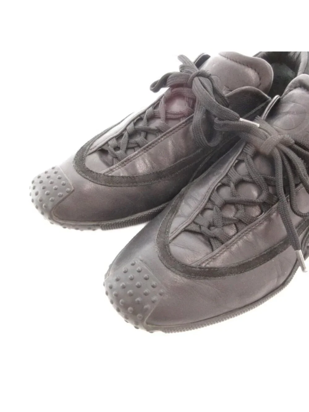 Dior Leather Sneakers Lace Up Black Suede Paneled